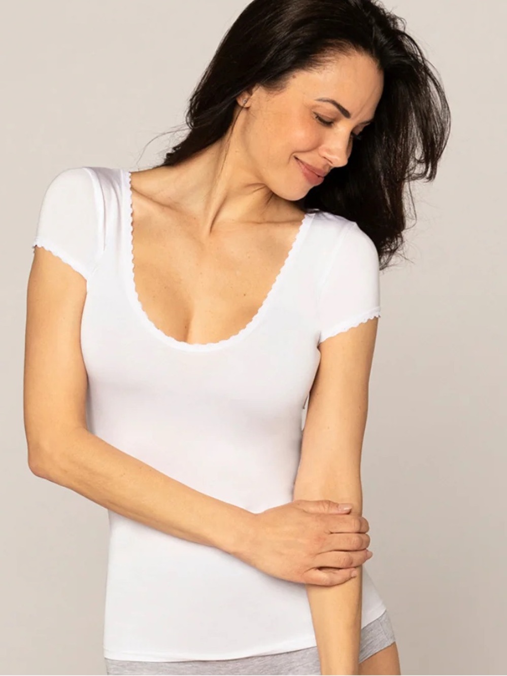 NEW Numi The Lace Undershirt White | Women's Size Large
